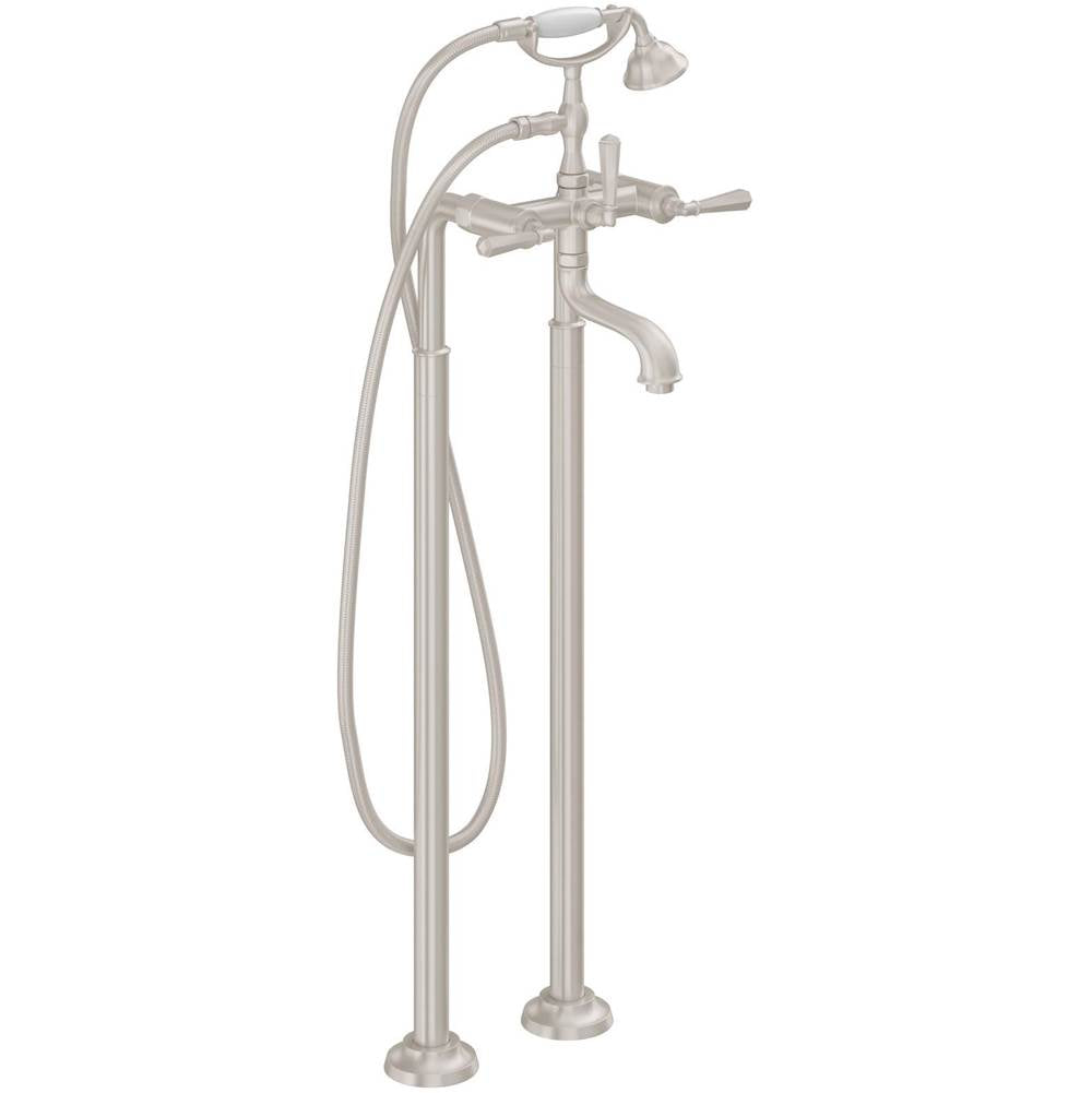 California Faucets - Traditional Floor Mount Tub Filler - Gloss White
