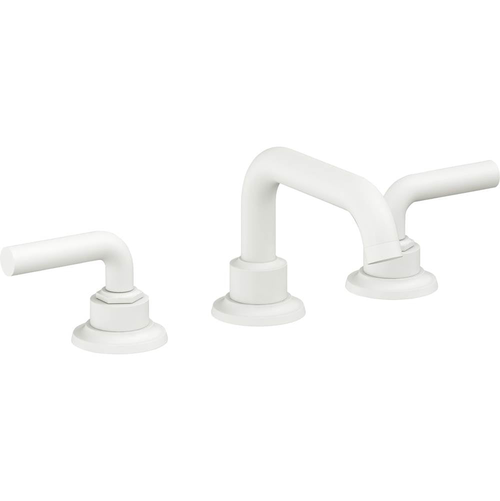 California Faucets - 8'' Widespread Lavatory Faucet with Completely Finished ZeroDrain - Matte White