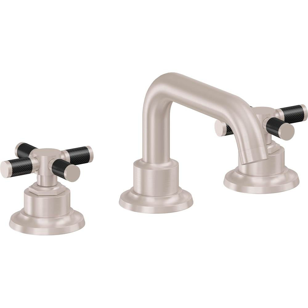 California Faucets - 8'' Widespread Lavatory Faucet with Completely Finished ZeroDrain - Satin Nickel