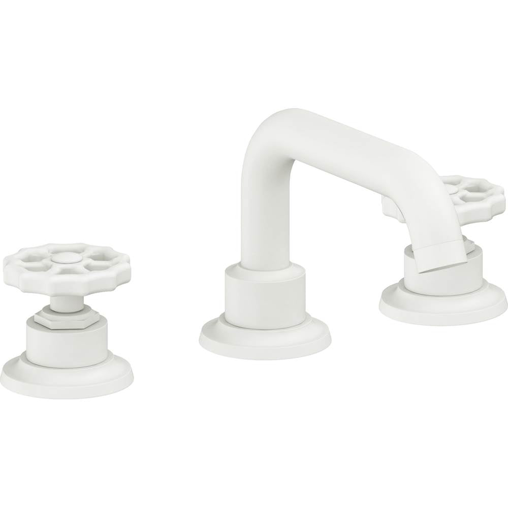 California Faucets - 8'' Widespread Lavatory Faucet with ZeroDrain - Matte White