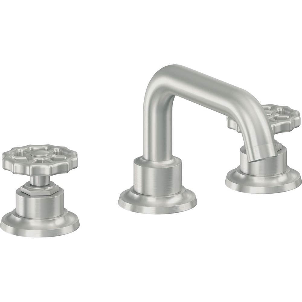 California Faucets - 8'' Widespread Lavatory Faucet with Completely Finished ZeroDrain - Satin Chrome Pvd