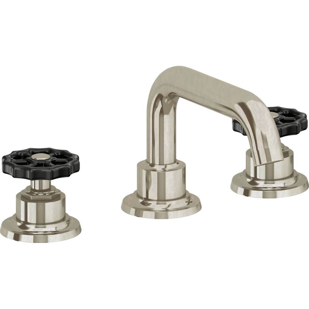 California Faucets - 8'' Widespread Lavatory Faucet - Burnished Nickel Uncoated