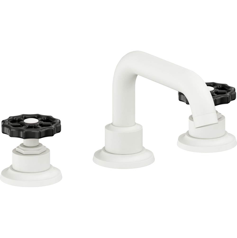 California Faucets - 8'' Widespread Lavatory Faucet with Completely Finished ZeroDrain - Matte White