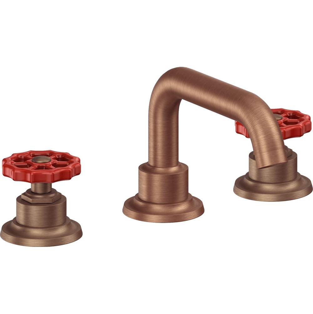 California Faucets - 8'' Widespread Lavatory Faucet - Antique Copper Flat