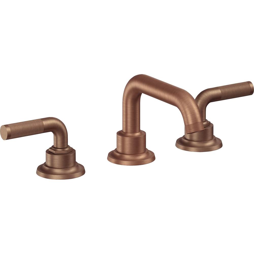 California Faucets - 8'' Widespread Lavatory Faucet with ZeroDrain - Antique Copper Flat