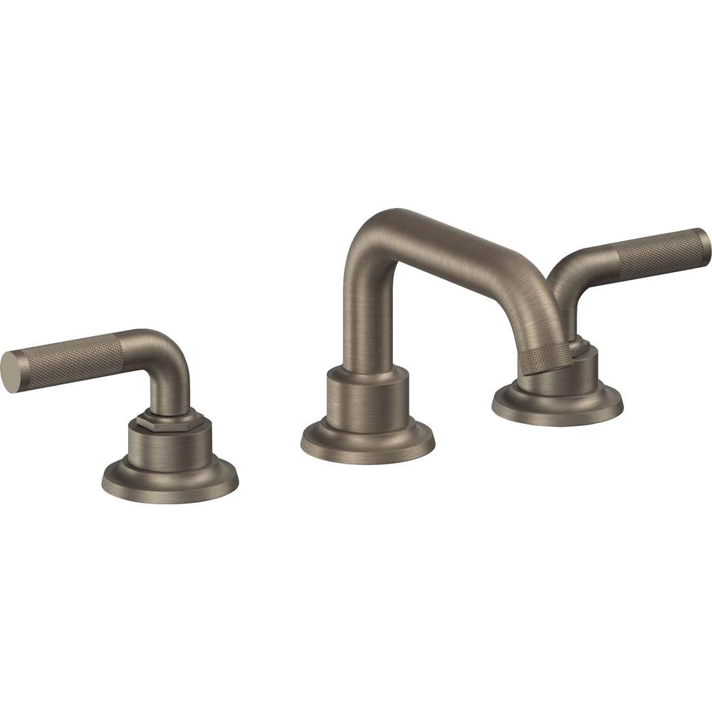 California Faucets - 8'' Widespread Lavatory Faucet with Completely Finished ZeroDrain - Antique Nickel Flat