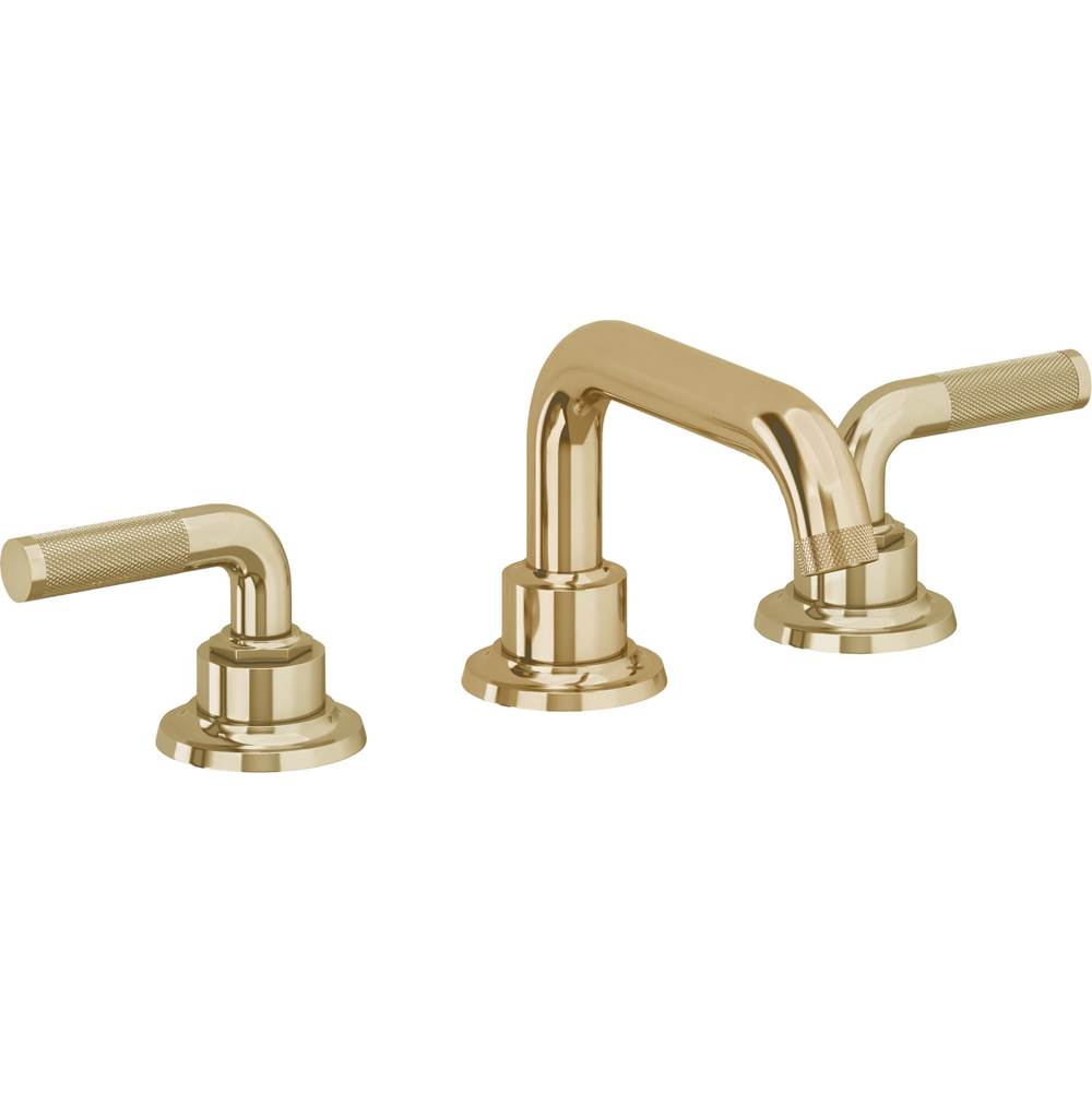 California Faucets - 8'' Widespread Lavatory Faucet - Polished Brass Uncoated