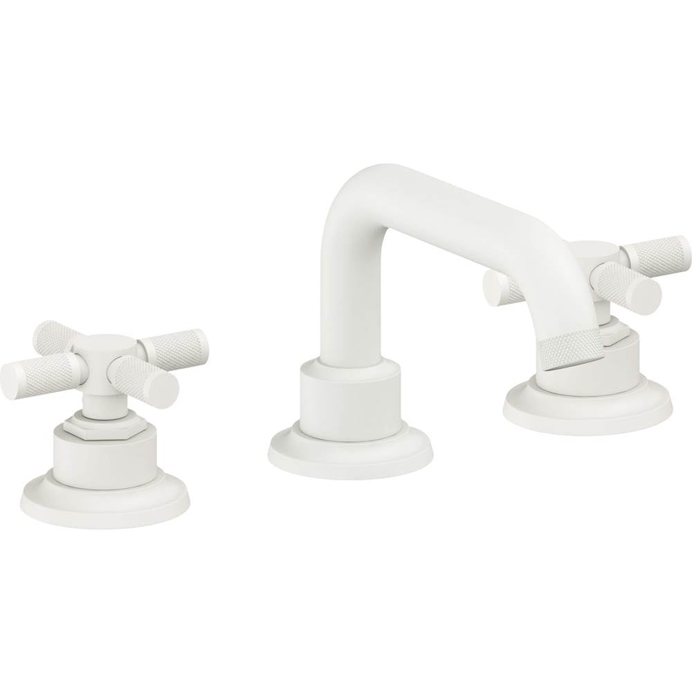 California Faucets - 8'' Widespread Lavatory Faucet with Completely Finished ZeroDrain - Matte White