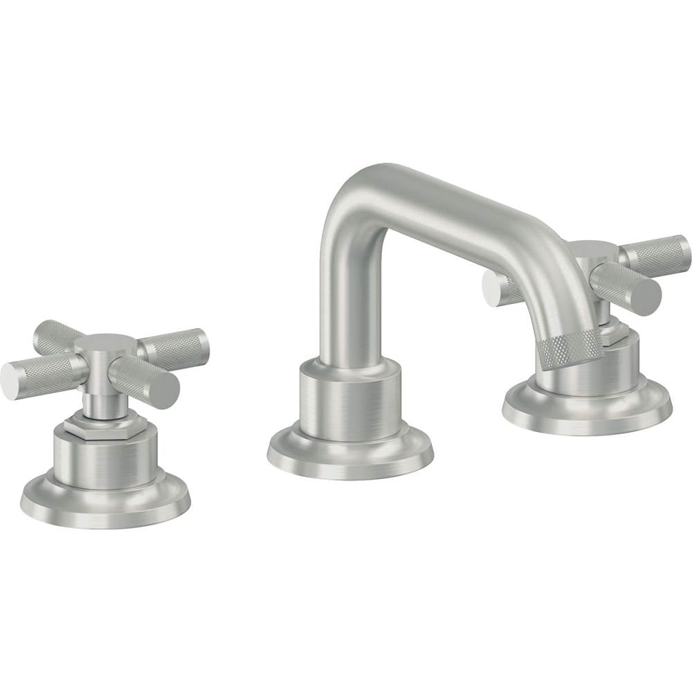 California Faucets - 8'' Widespread Lavatory Faucet with Completely Finished ZeroDrain - Satin Chrome Pvd