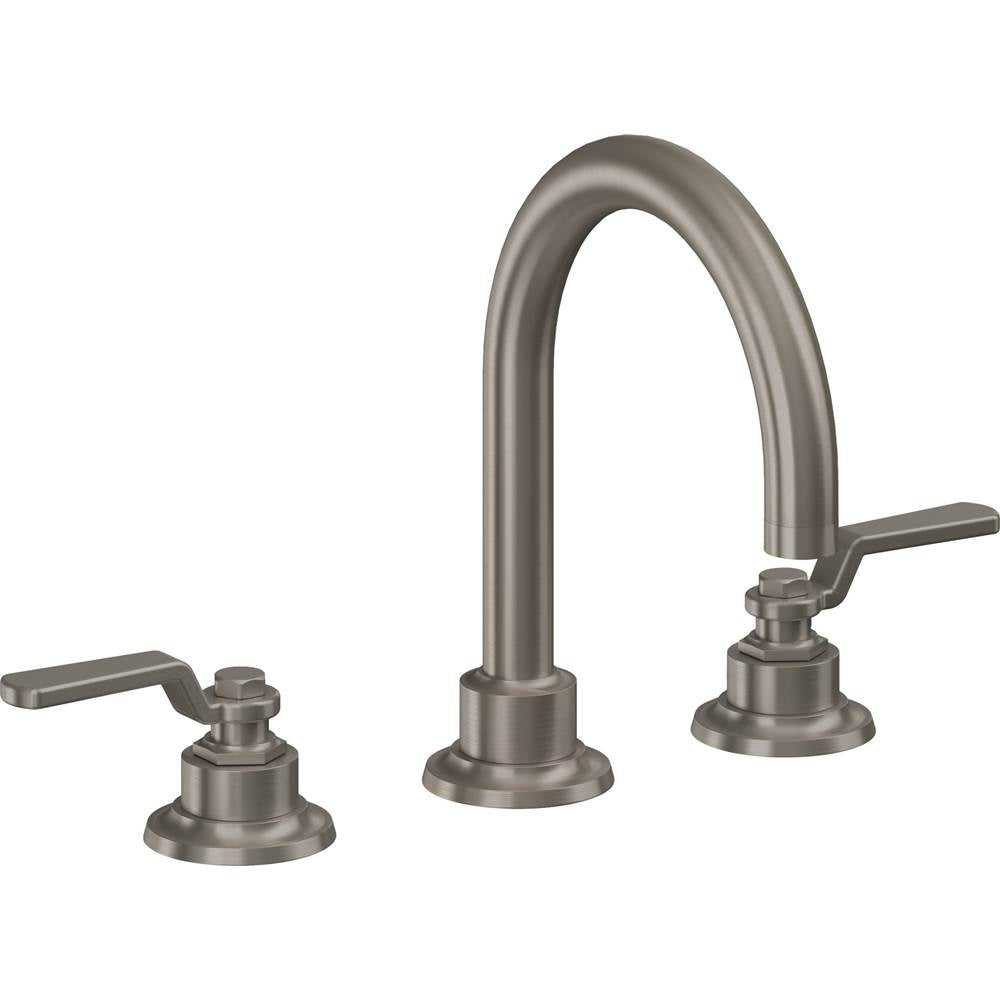 California Faucets - 8'' Widespread Lavatory Faucet with ZeroDrain - Graphite Pvd