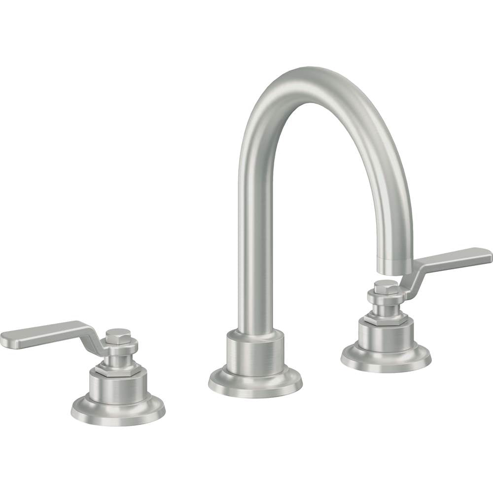 California Faucets - 8'' Widespread Lavatory Faucet with Completely Finished ZeroDrain - Satin Chrome Pvd