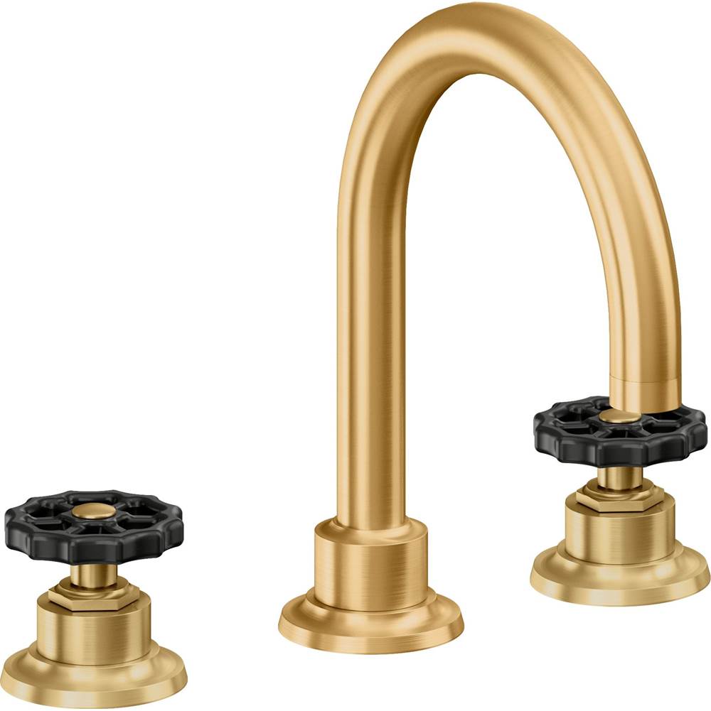 California Faucets - 8'' Widespread Lavatory Faucet - Lifetime Satin Gold Pvd