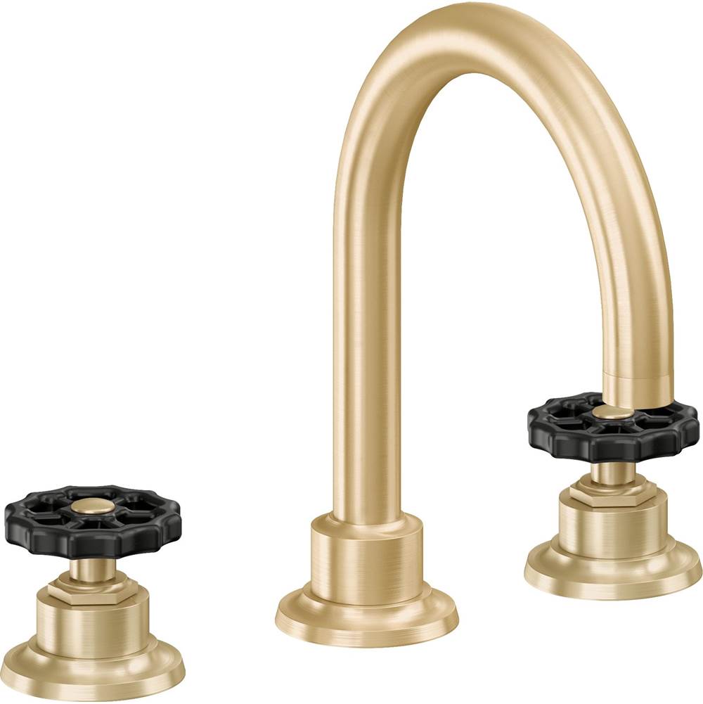 California Faucets - 8'' Widespread Lavatory Faucet - Satin Brass Pvd