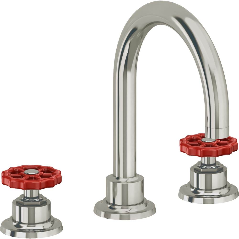 California Faucets - 8'' Widespread Lavatory Faucet - Polished Nickel Pvd