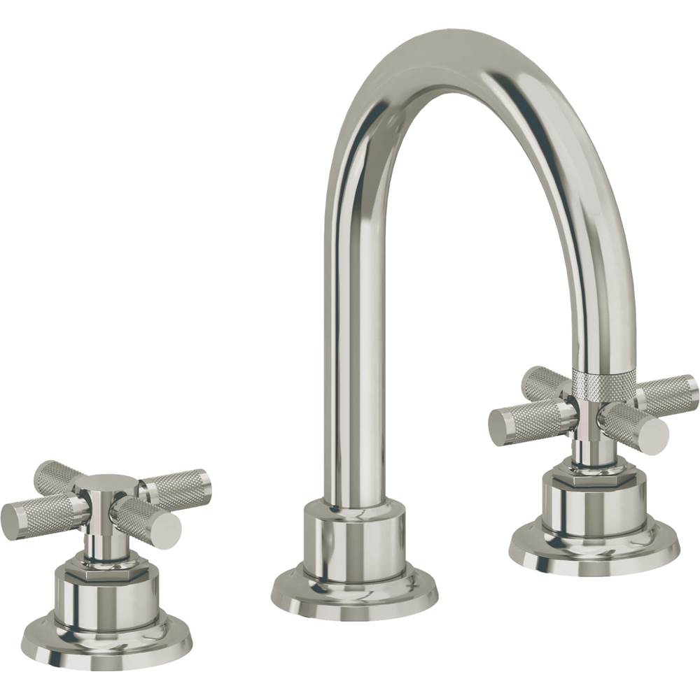 California Faucets - 8'' Widespread Lavatory Faucet with ZeroDrain - Polished Nickel Pvd
