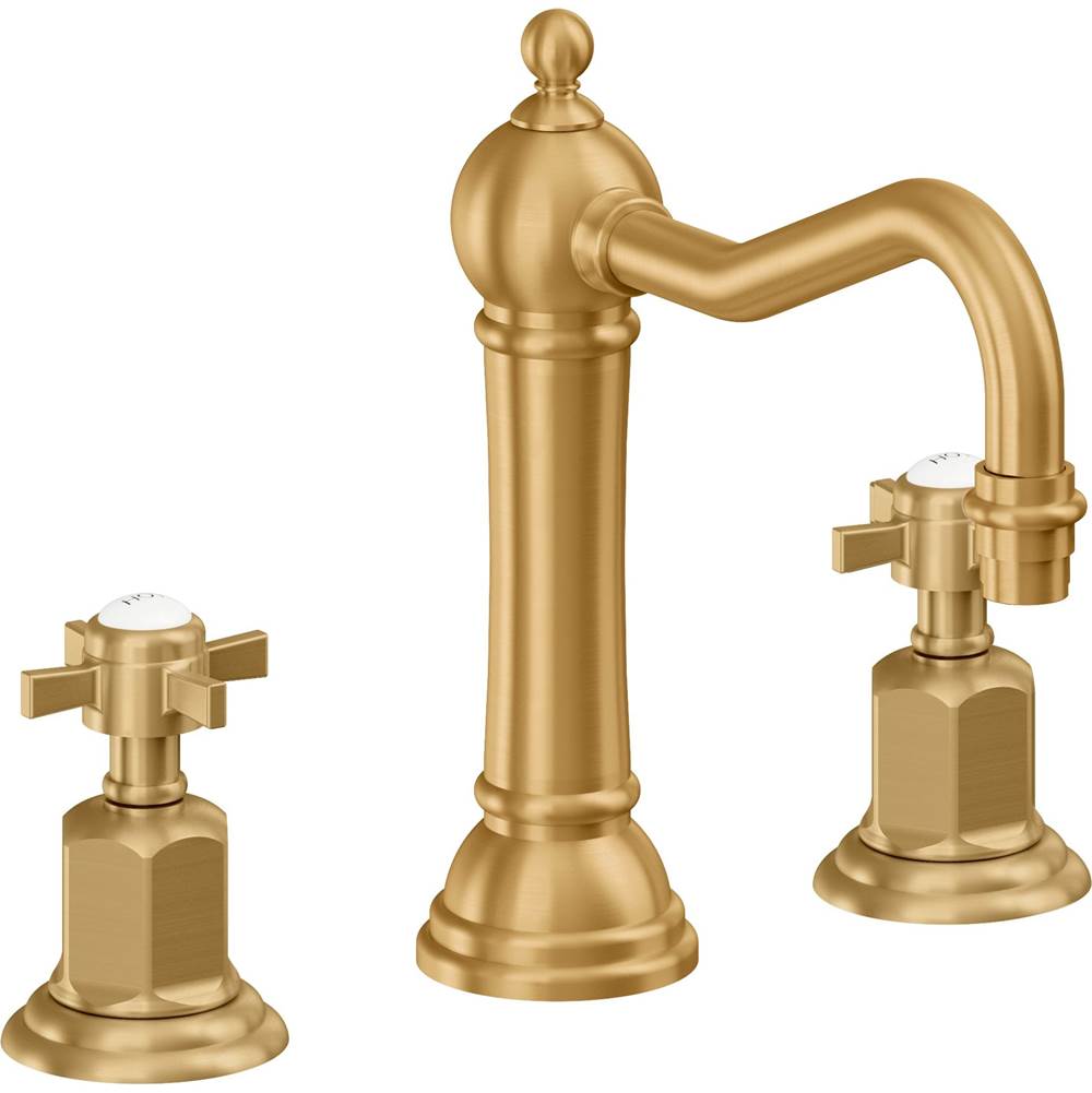 California Faucets - 8'' Widespread Lavatory Faucet - Lifetime Satin Gold Pvd