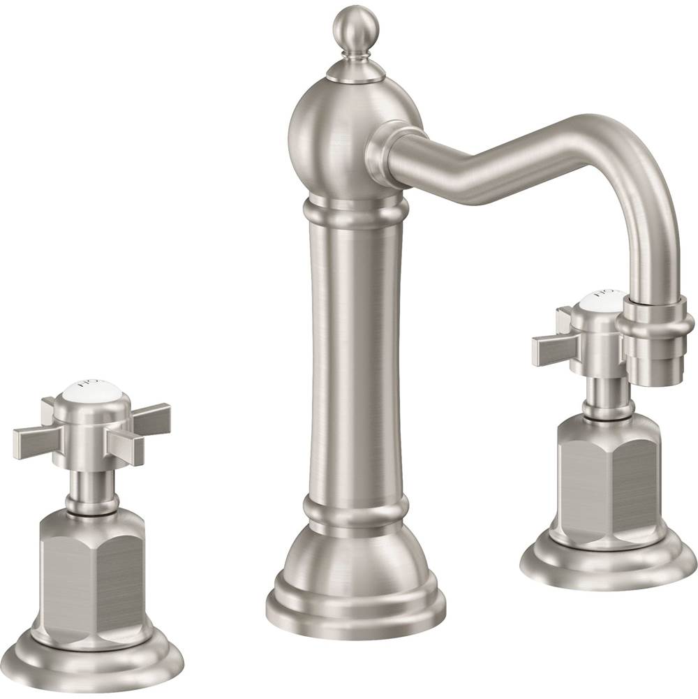 California Faucets - 8'' Widespread Lavatory Faucet - Ultra Stainless Steel Pvd