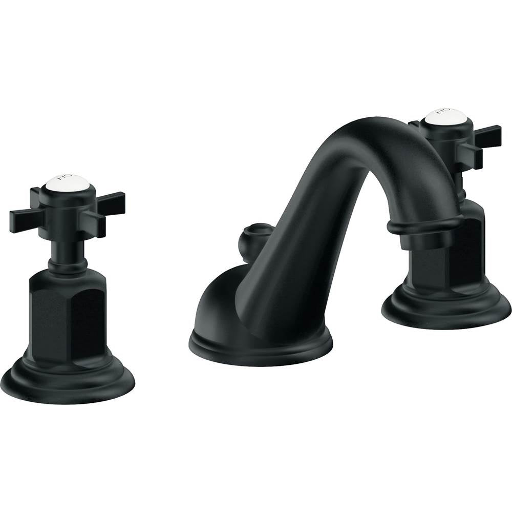 California Faucets - 8'' Widespread Lavatory Faucet with Completely Finished ZeroDrain - Carbon Pvd