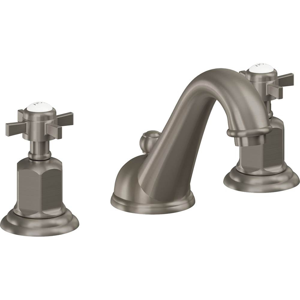 California Faucets - 8'' Widespread Lavatory Faucet with ZeroDrain - Graphite Pvd