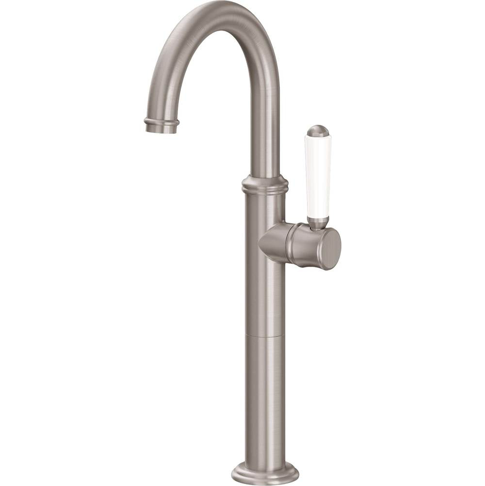 California Faucets - Single Hole Lavatory/Bar/Prep Faucet - High Spout - Gloss White