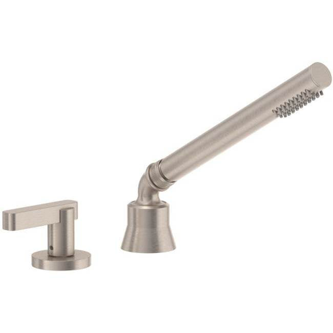 California Faucets - Complete Handshower & Diverter for Roman Tub - Antique Brass Flat