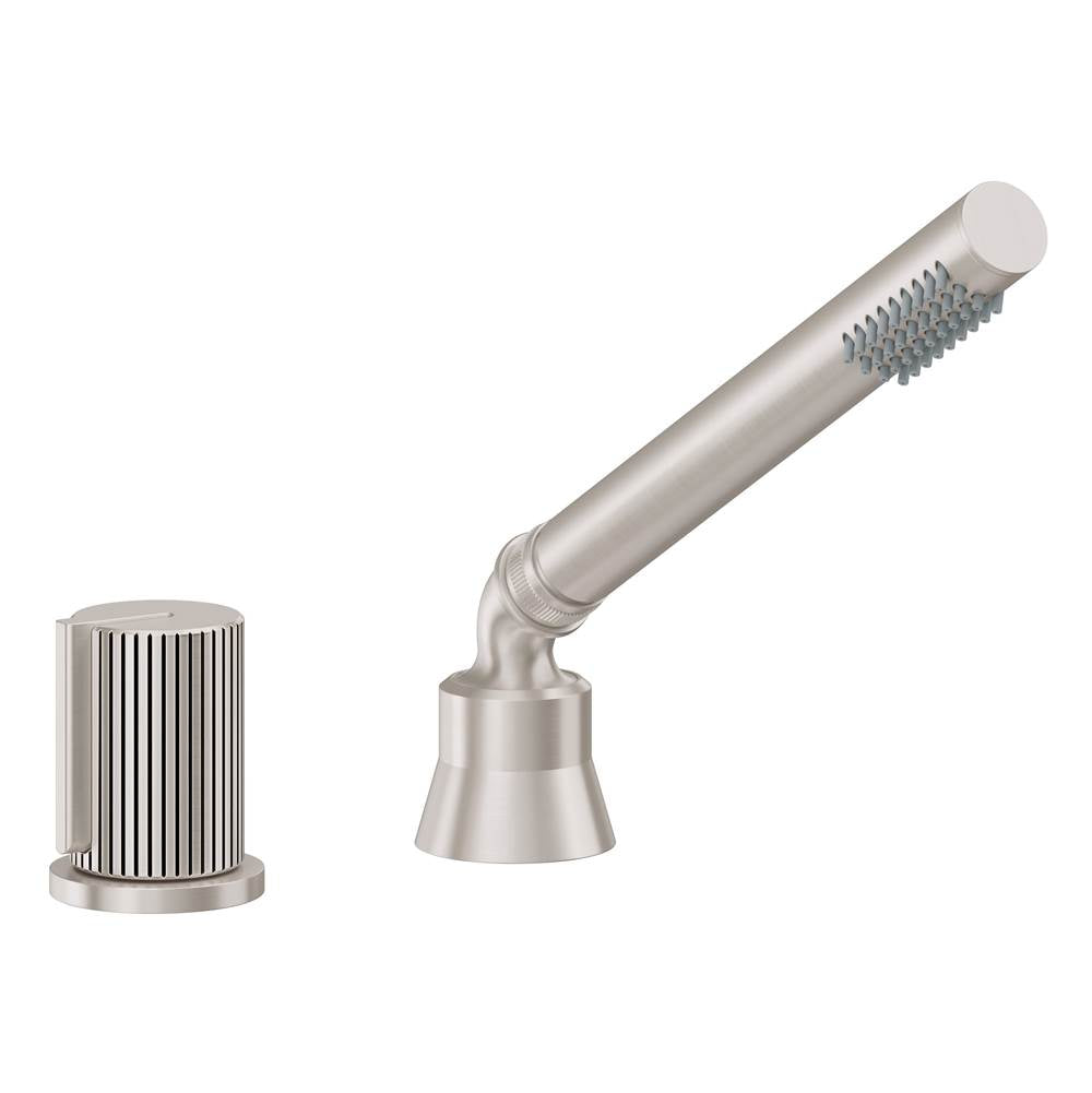 California Faucets - Complete Handshower & Diverter for Roman Tub - Ultra Stainless Steel Pvd