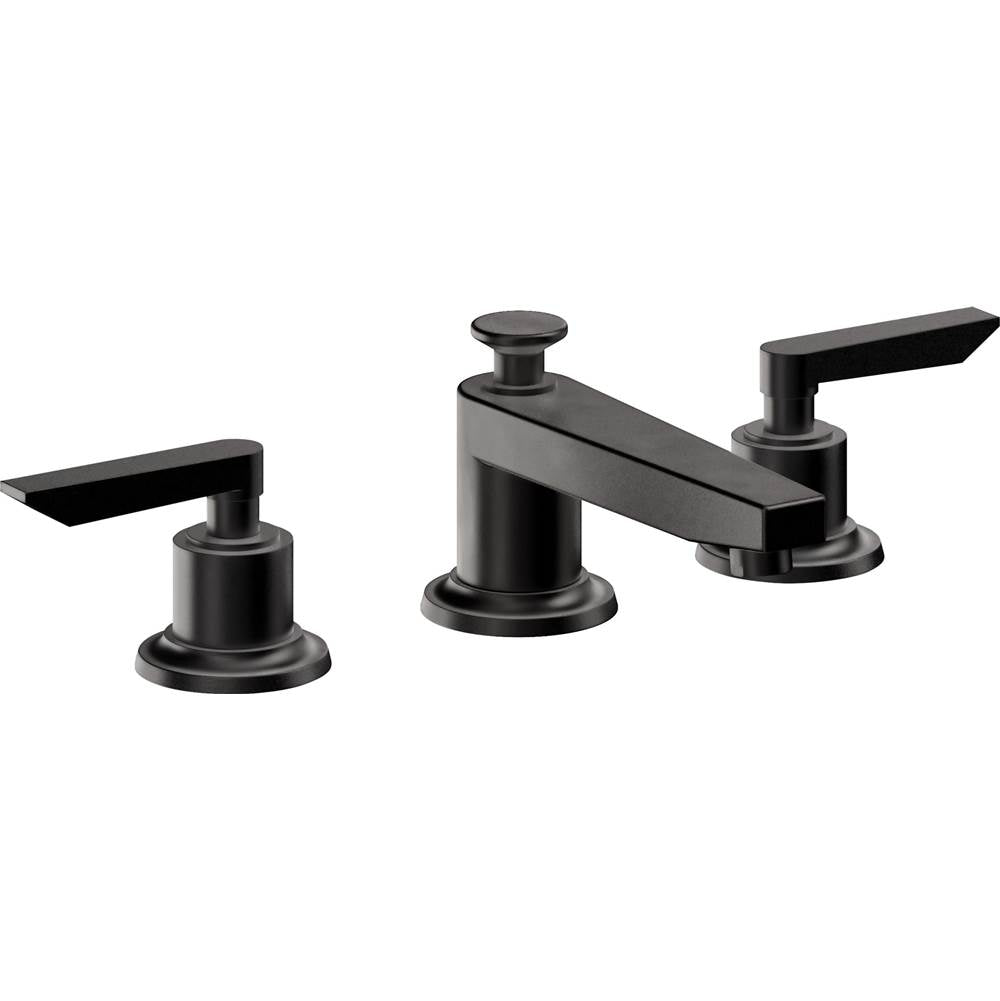 California Faucets - 8'' Widespread Lavatory Faucet with ZeroDrain - Matte Black