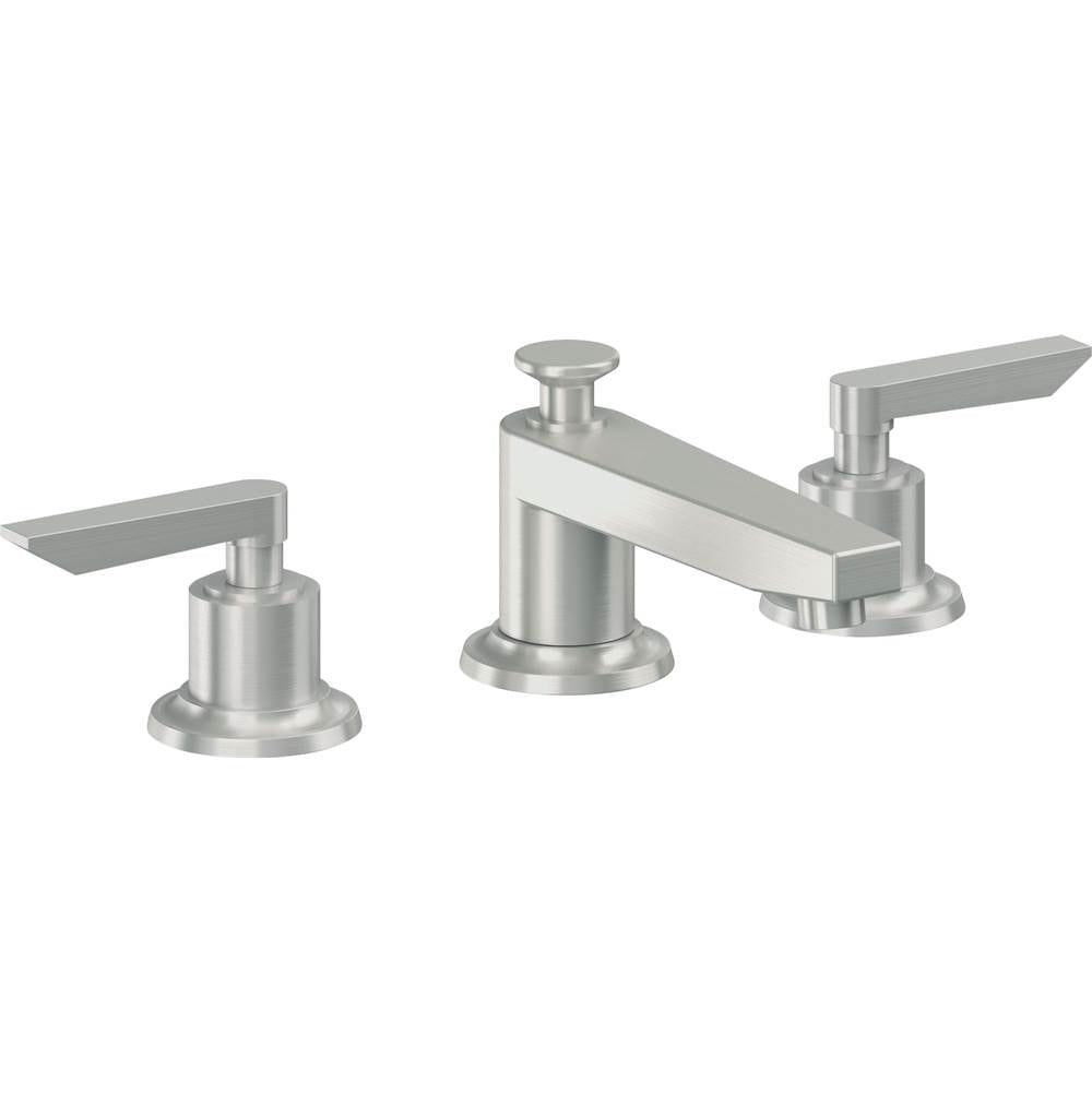 California Faucets - 8'' Widespread Lavatory Faucet with ZeroDrain - Satin Chrome Pvd
