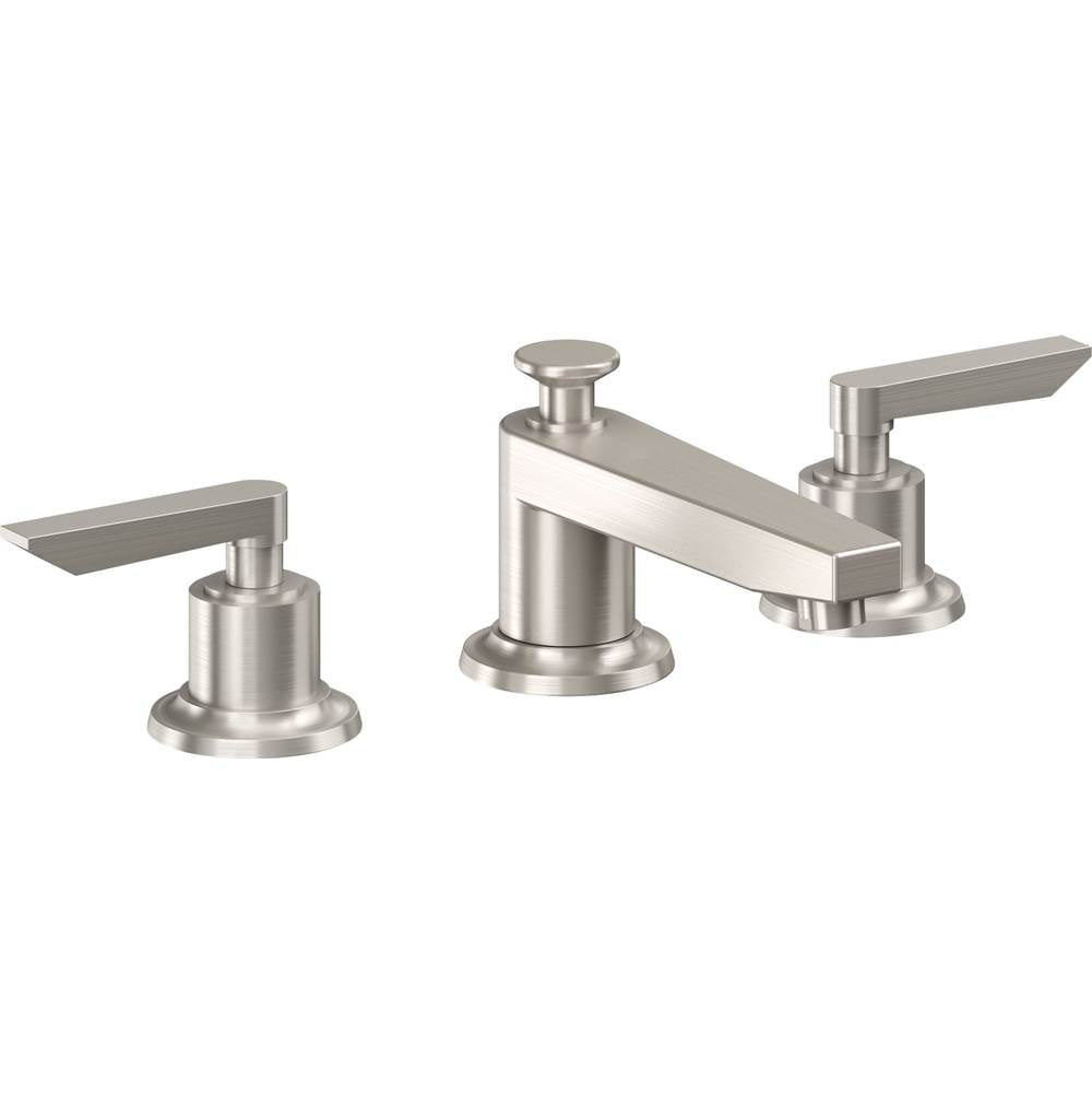 California Faucets - 8'' Widespread Lavatory Faucet with ZeroDrain - Ultra Stainless Steel Pvd