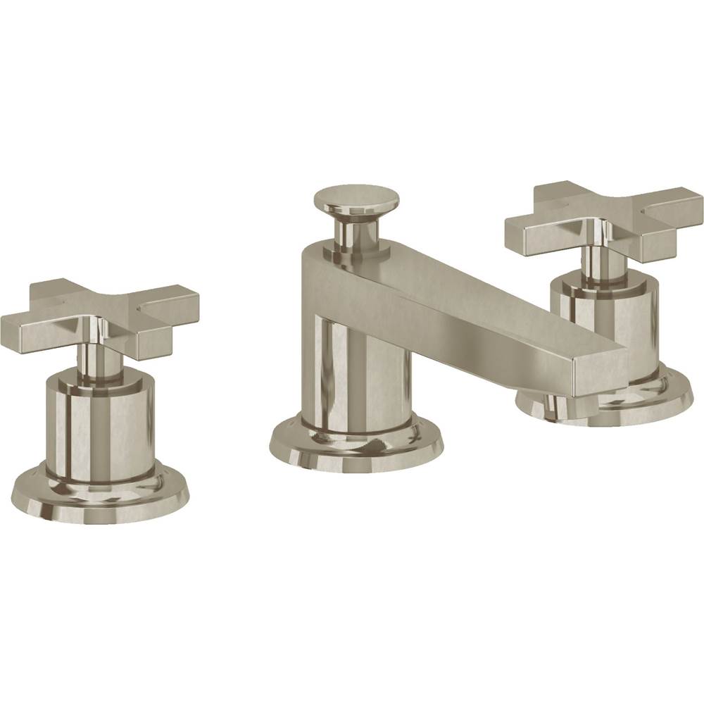 California Faucets - 8'' Widespread Lavatory Faucet - Burnished Nickel Uncoated
