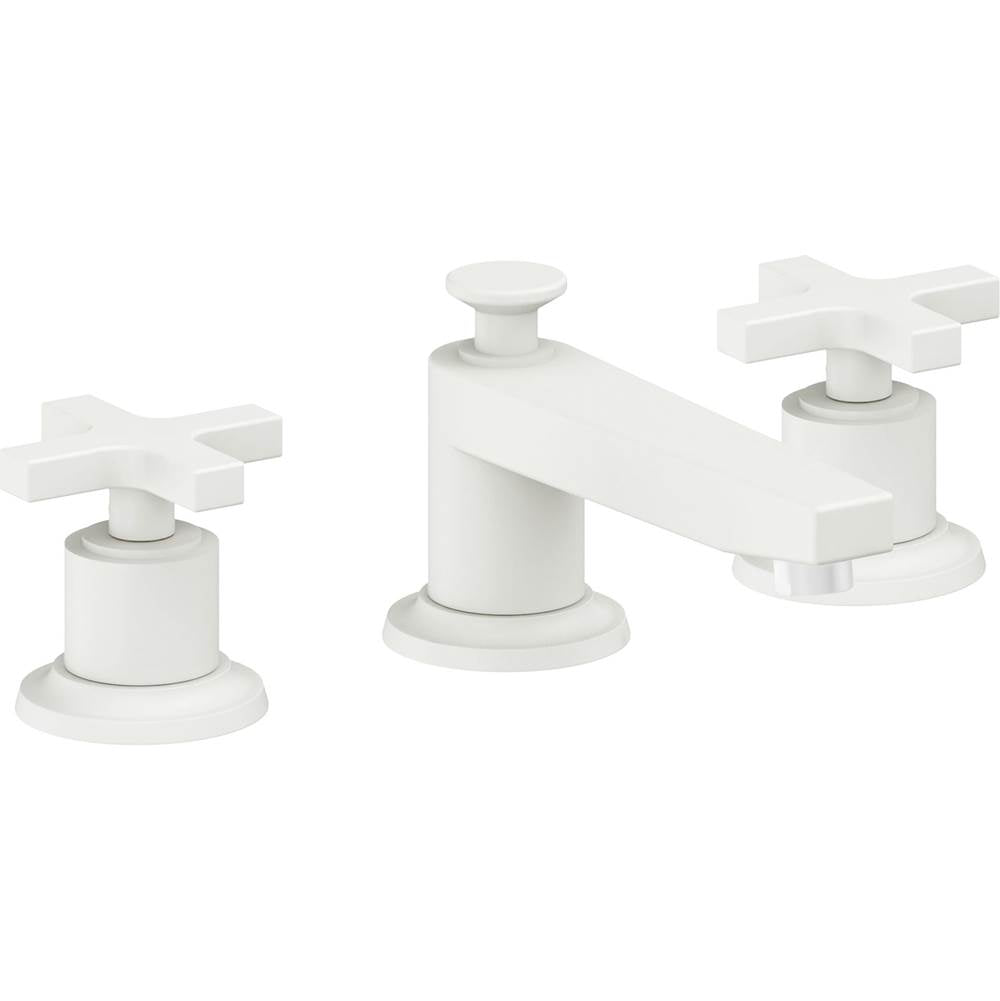 California Faucets - 8'' Widespread Lavatory Faucet with Completely Finished ZeroDrain - Matte White
