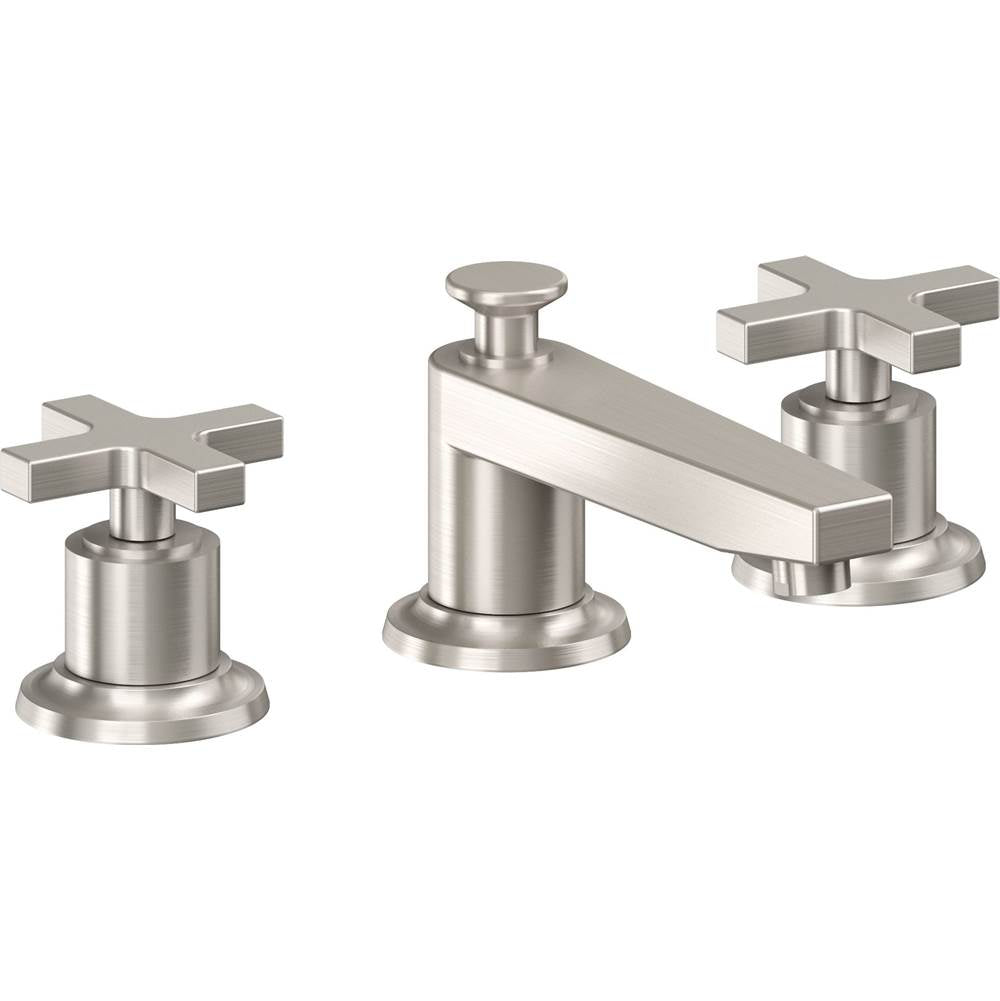 California Faucets - 8'' Widespread Lavatory Faucet with ZeroDrain - Ultra Stainless Steel Pvd