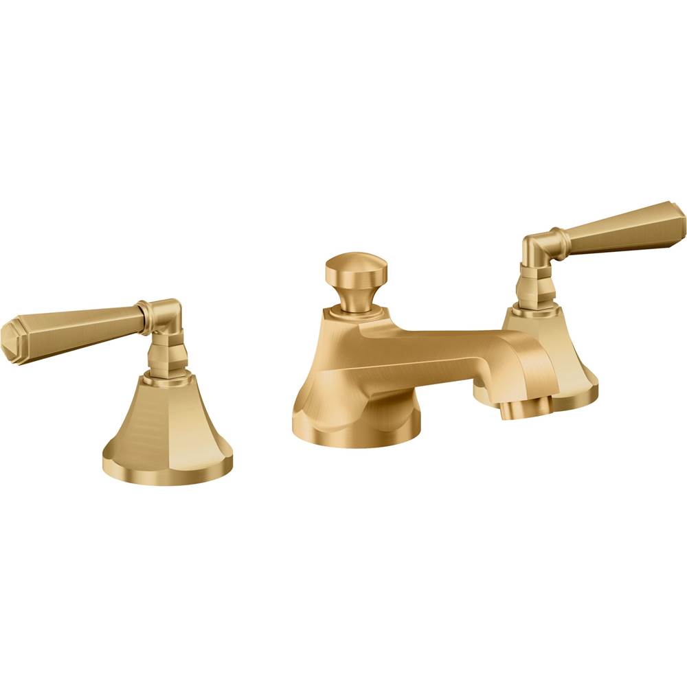 California Faucets - 8'' Widespread Lavatory Faucet with ZeroDrain - Lifetime Satin Gold Pvd