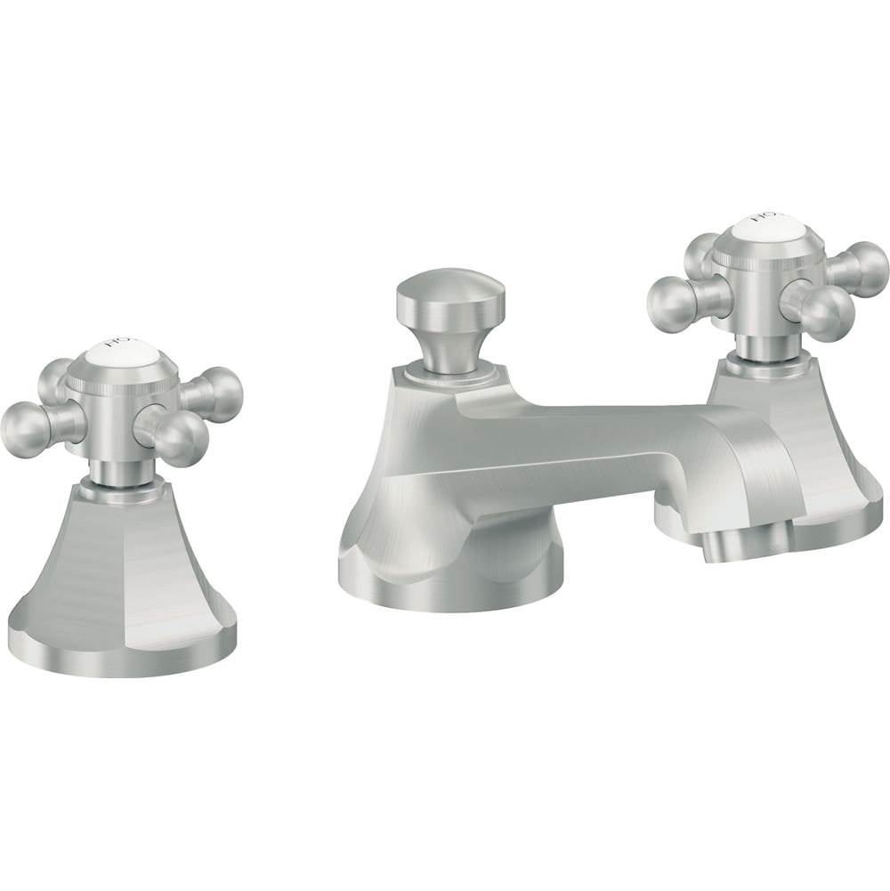 California Faucets - 8'' Widespread Lavatory Faucet with Completely Finished ZeroDrain - Satin Chrome Pvd
