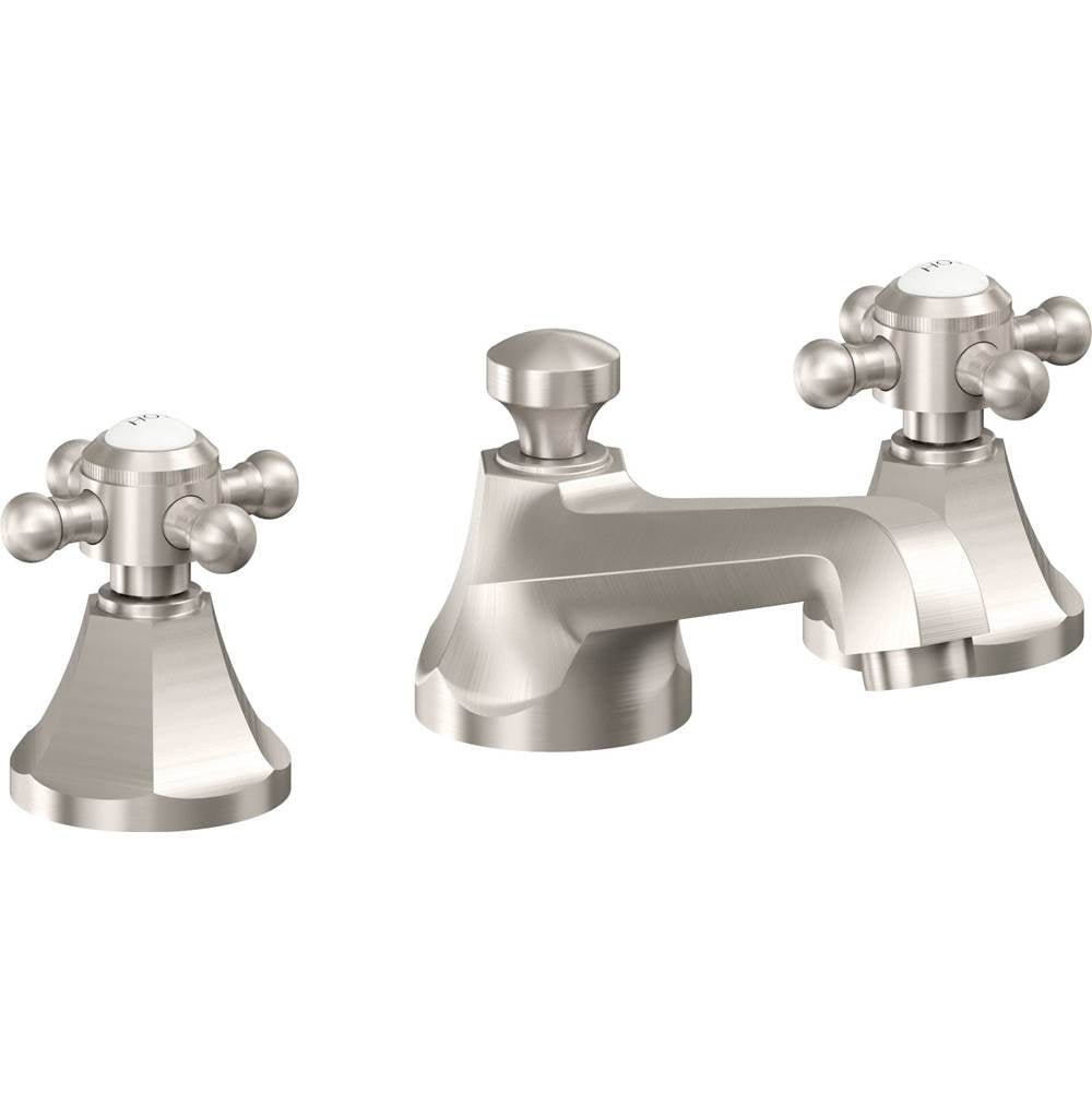 California Faucets - 8'' Widespread Lavatory Faucet with ZeroDrain - Ultra Stainless Steel Pvd