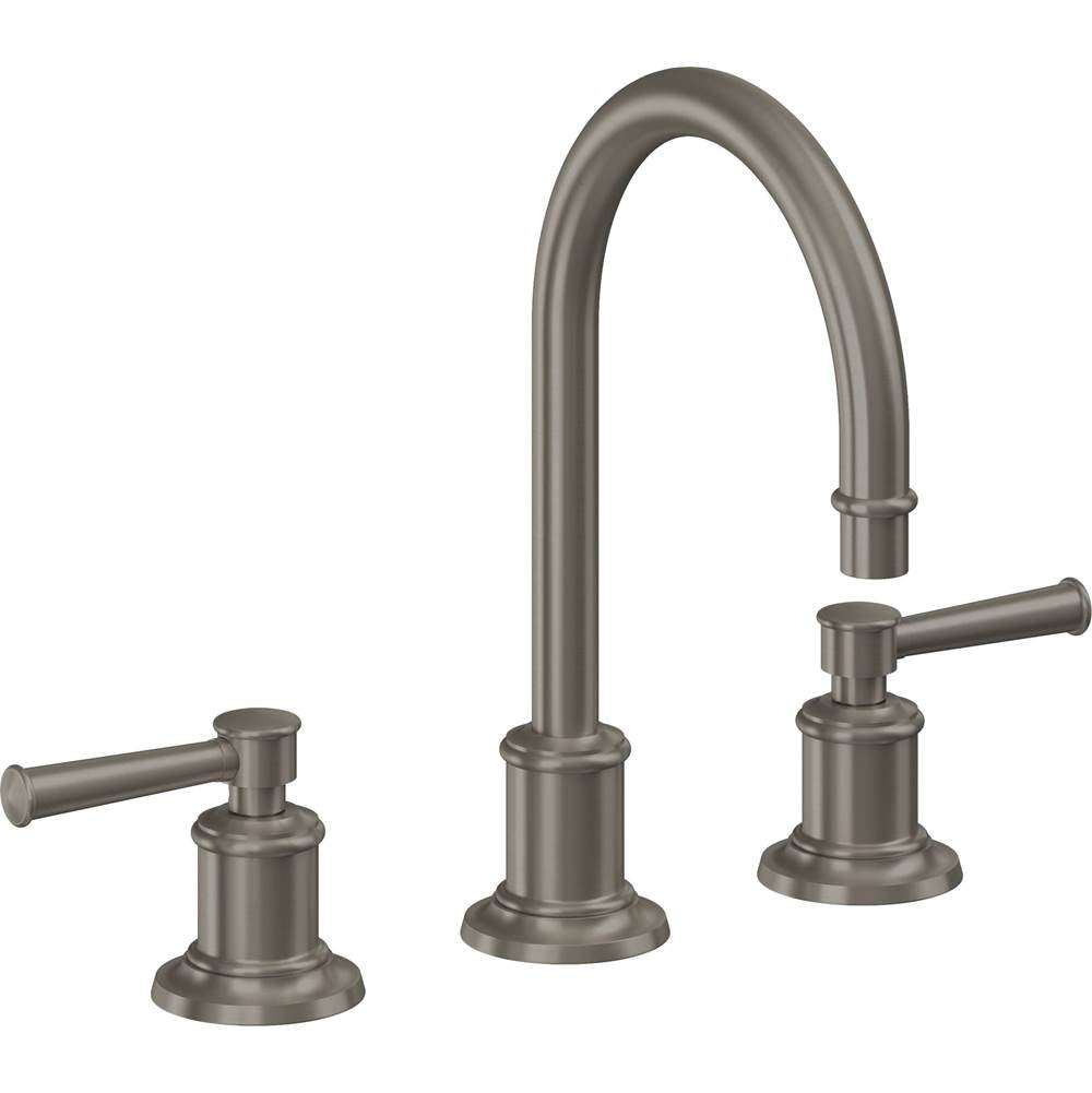 California Faucets - 8'' Widespread Lavatory Faucet with Completely Finished ZeroDrain - Graphite Pvd
