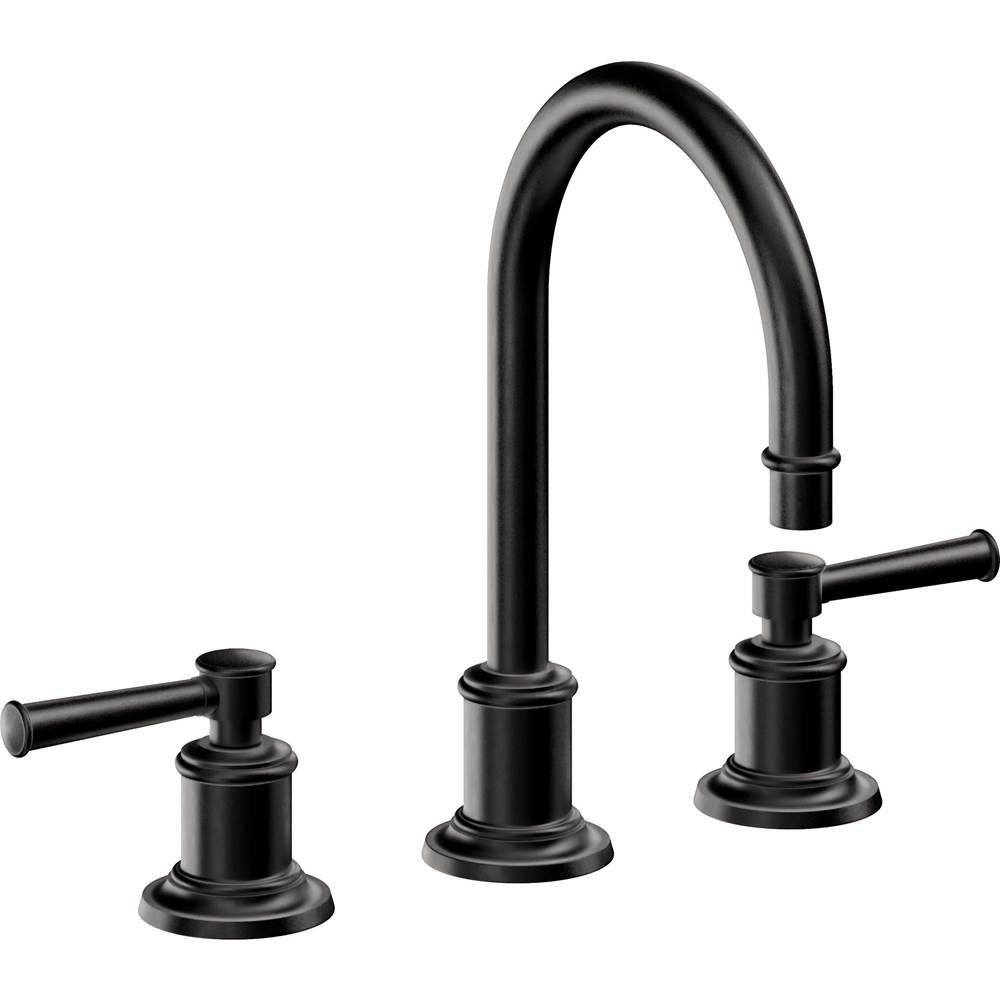 California Faucets - 8'' Widespread Lavatory Faucet with ZeroDrain - Matte Black
