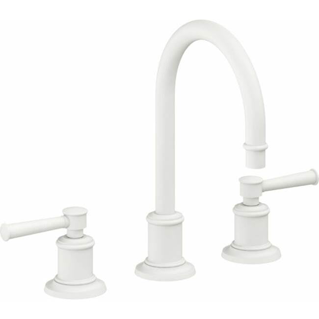 California Faucets - 8'' Widespread Lavatory Faucet with ZeroDrain - Gloss White