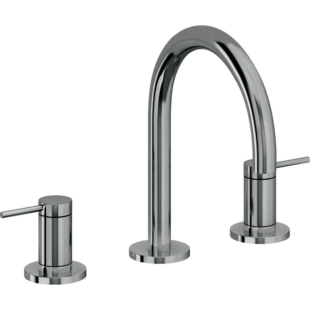 California Faucets - 8'' Widespread Lavatory Faucet with Completely Finished ZeroDrain - Black Nickel Pvd