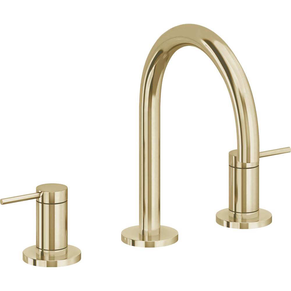 California Faucets - 8'' Widespread Lavatory Faucet - Polished Brass Uncoated