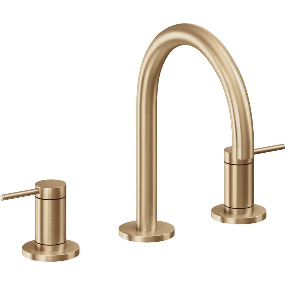 California Faucets - 8'' Widespread Lavatory Faucet with Completely Finished ZeroDrain - Satin Bronze Pvd