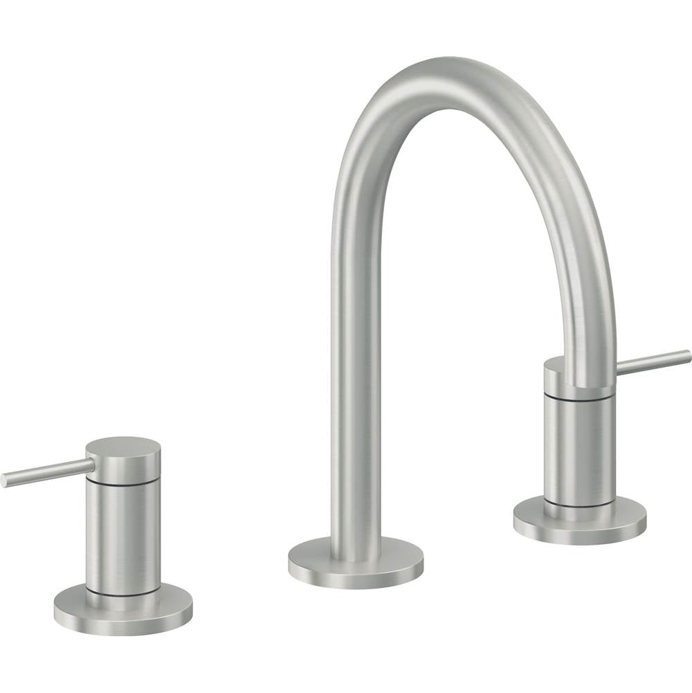 California Faucets - 8'' Widespread Lavatory Faucet with Completely Finished ZeroDrain - Satin Chrome Pvd