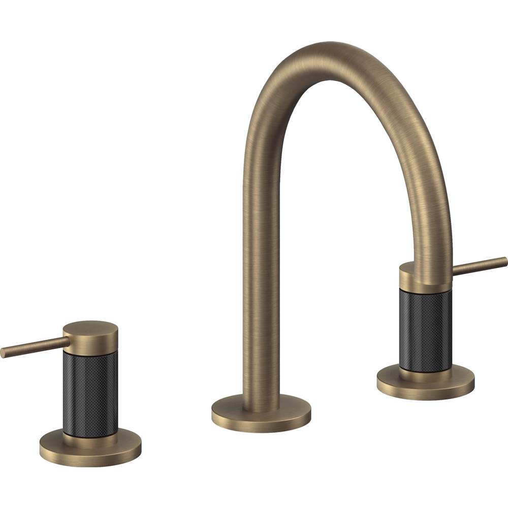 California Faucets - 8'' Widespread Lavatory Faucet - Antique Brass Flat