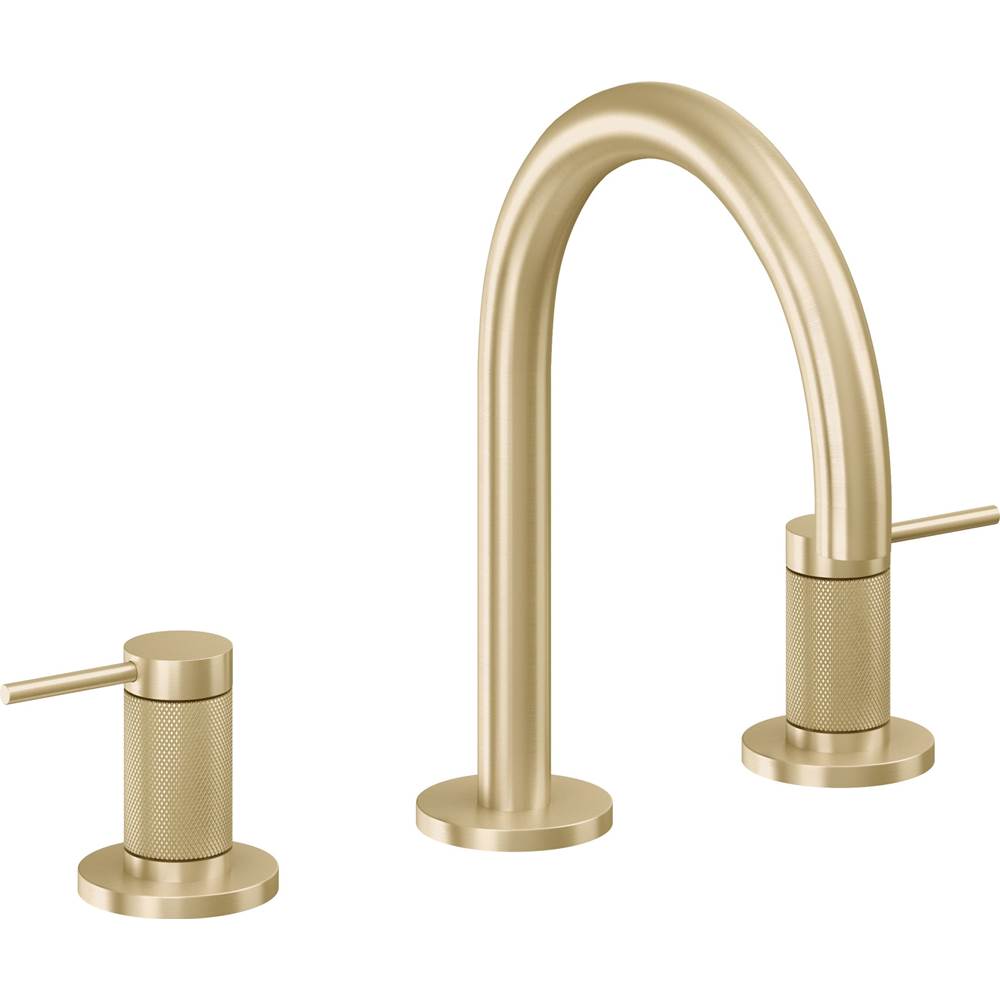 California Faucets - 8'' Widespread Lavatory Faucet with Completely Finished ZeroDrain - Satin Brass Pvd