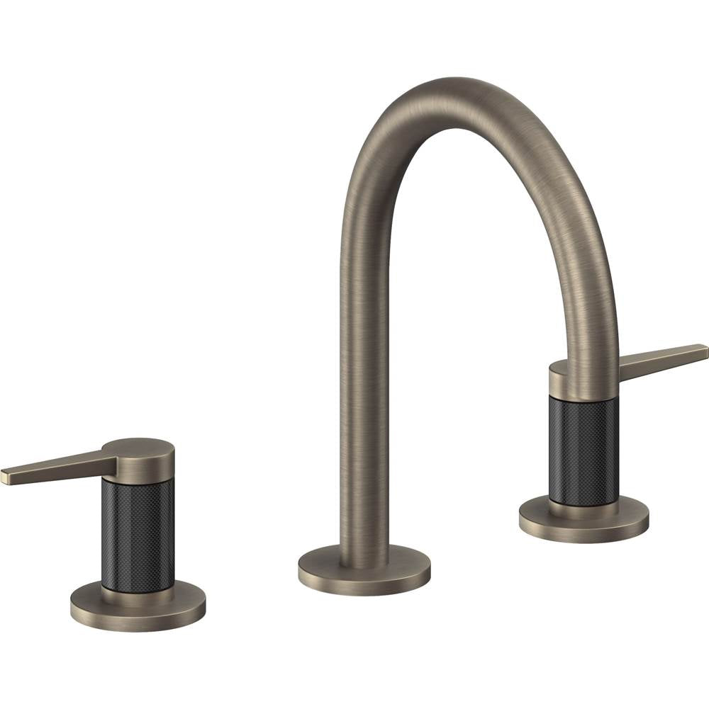 California Faucets - 8'' Widespread Lavatory Faucet with ZeroDrain - Antique Nickel Flat