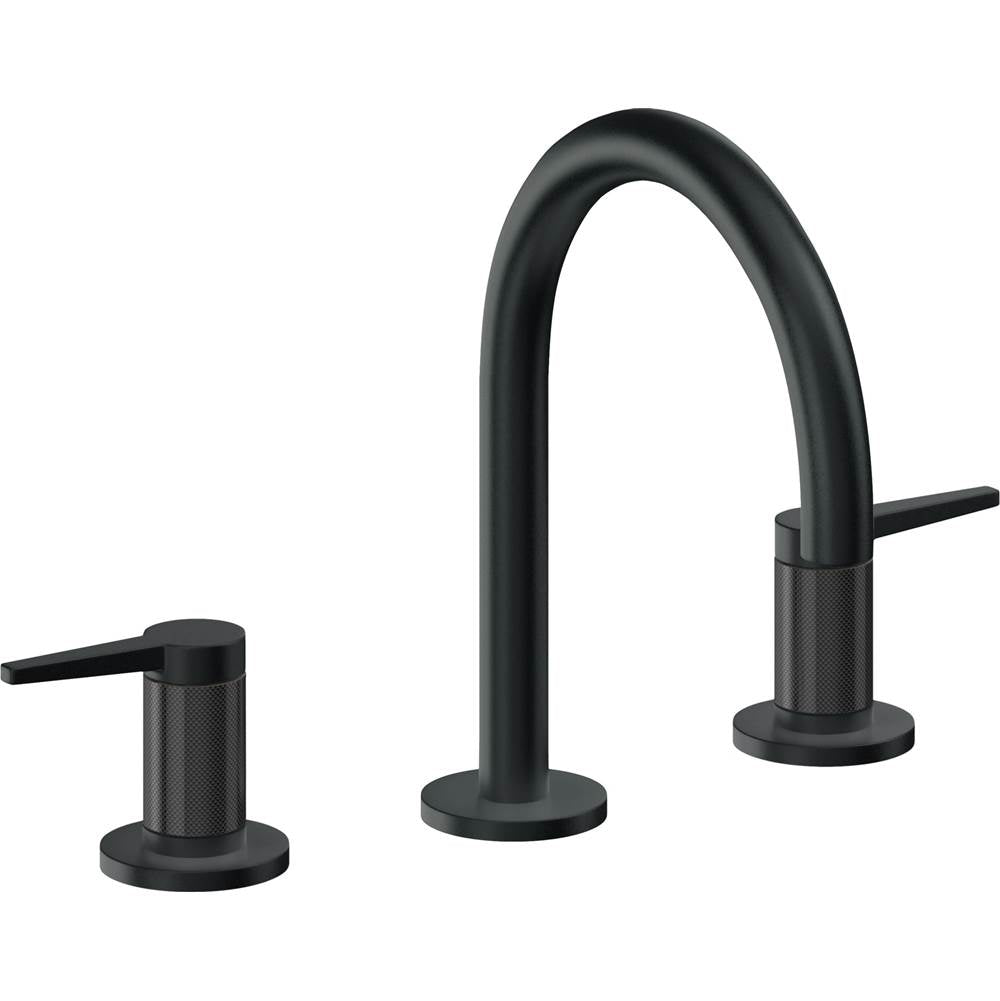 California Faucets - 8'' Widespread Lavatory Faucet with Completely Finished ZeroDrain - Carbon Pvd