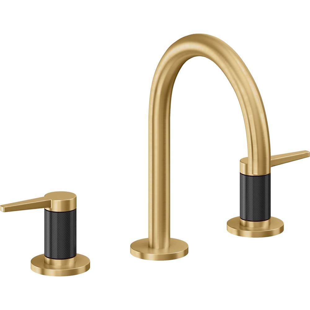 California Faucets - 8'' Widespread Lavatory Faucet with Completely Finished ZeroDrain - Lifetime Satin Gold Pvd
