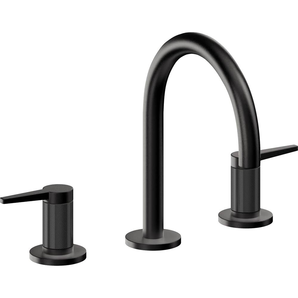 California Faucets - 8'' Widespread Lavatory Faucet with Completely Finished ZeroDrain - Matte Black
