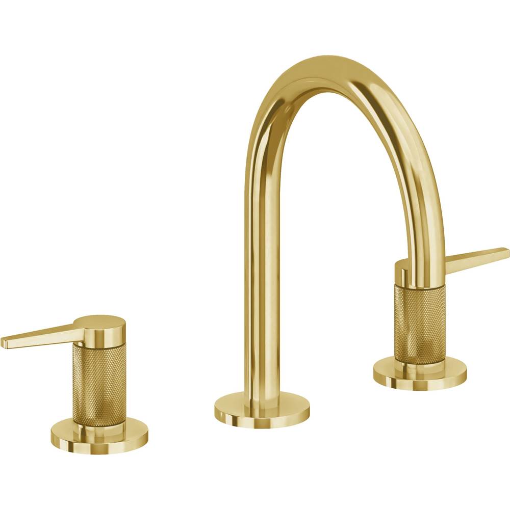 California Faucets - 8'' Widespread Lavatory Faucet - Lifetime Polished Gold Pvd