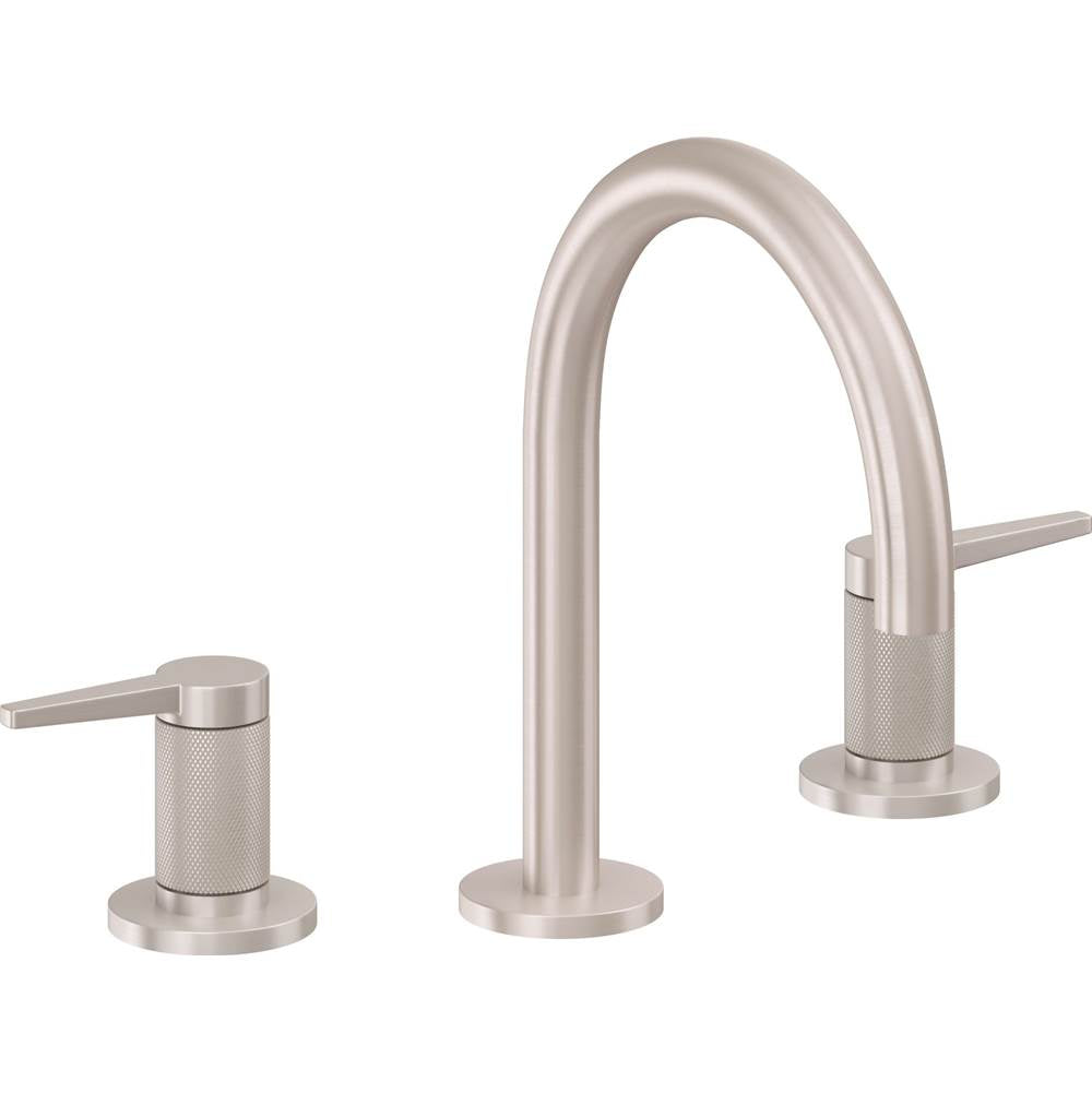 California Faucets - 8'' Widespread Lavatory Faucet with ZeroDrain - Satin Nickel